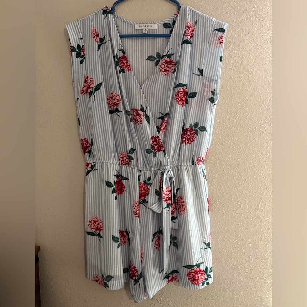 Floral Striped Jumpsuit